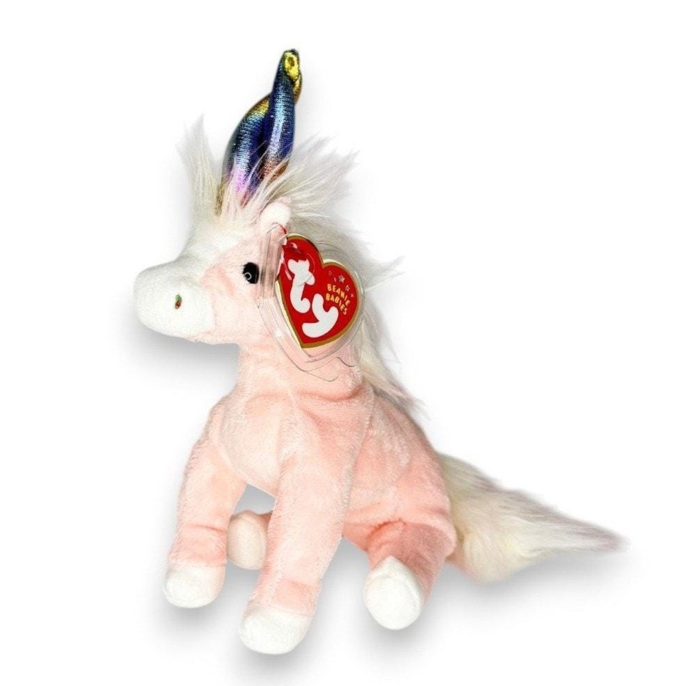 Charmer the Unicorn | Pastel Rainbow Dreamer | Mint Heart Tag TY Beanie Baby